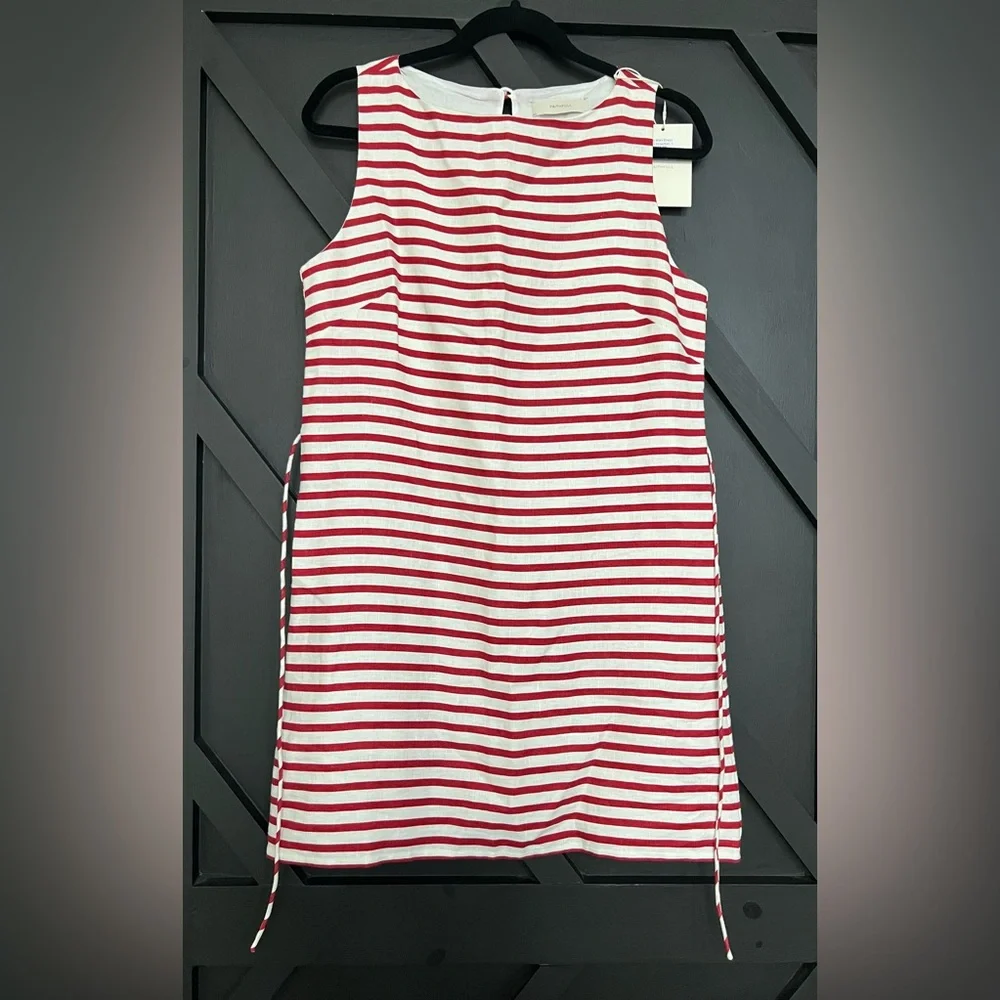 NWT Faithfull The Brand Red Breton Stripe Kelly Mini Dress, Size 4 (Small) - Picture 7 of 15